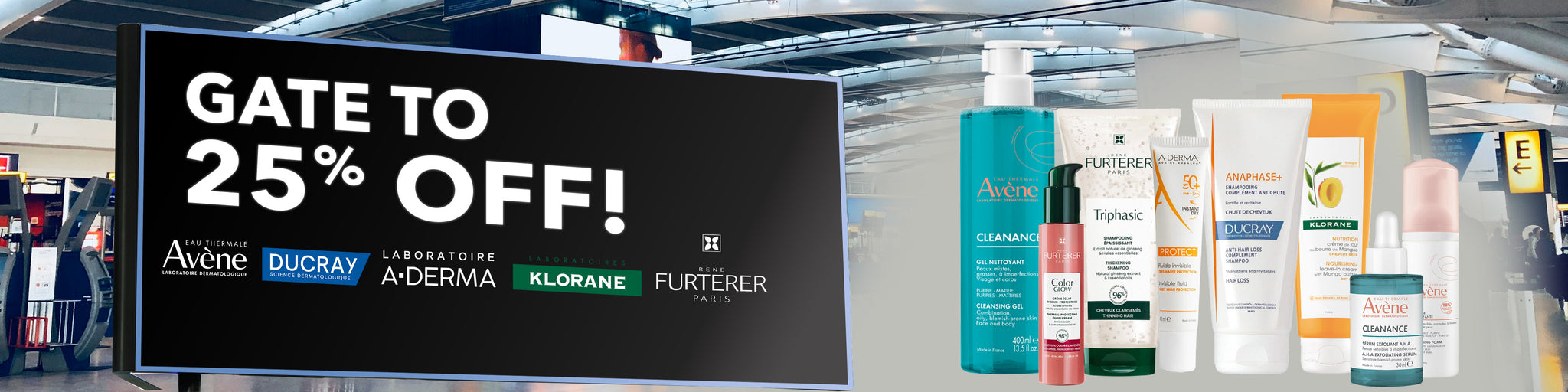 Avene, Ducray, A-Derma, René Furterer, Klorane