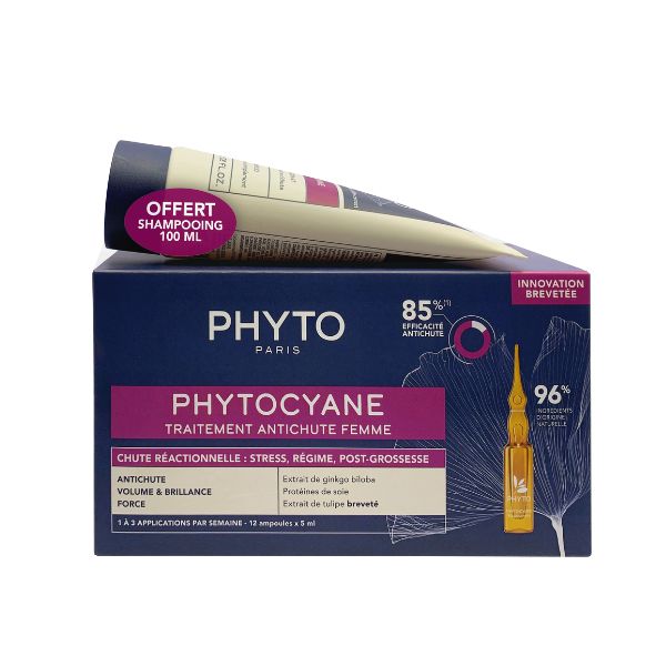 Phyto Phytocyane Reactional Hair Loss Set + Free Shampoo Women 100ml | Loolia Closet