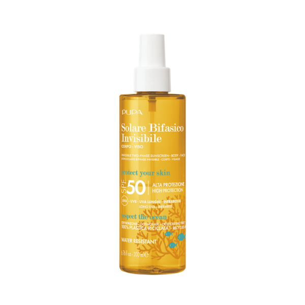 Pupa Sunscreen Invisible Two-Phase SPF 50 | Loolia Closet