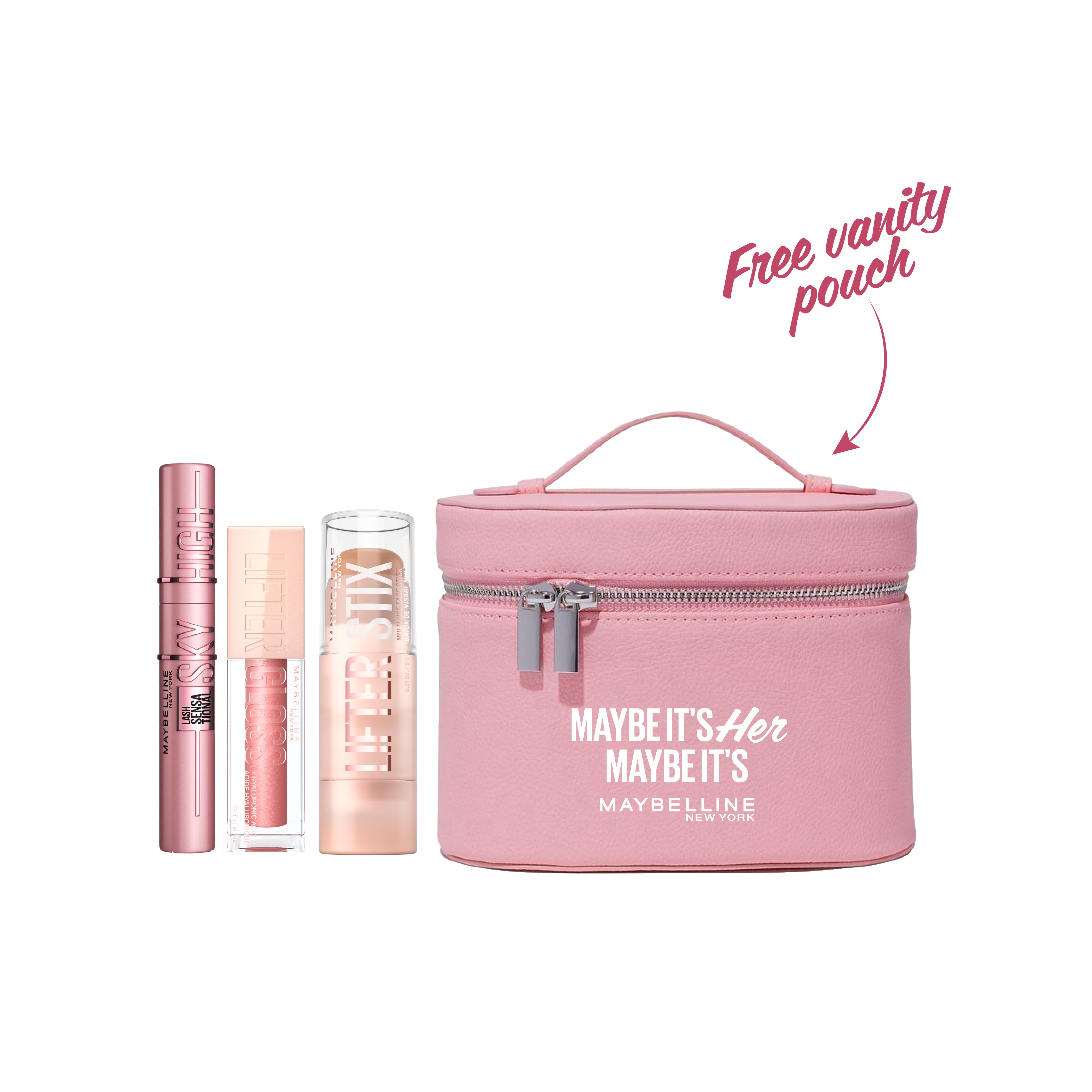Sky High Mascara + Lifter Gloss + Lifter Stix + FREE Pouch At 30% OFF