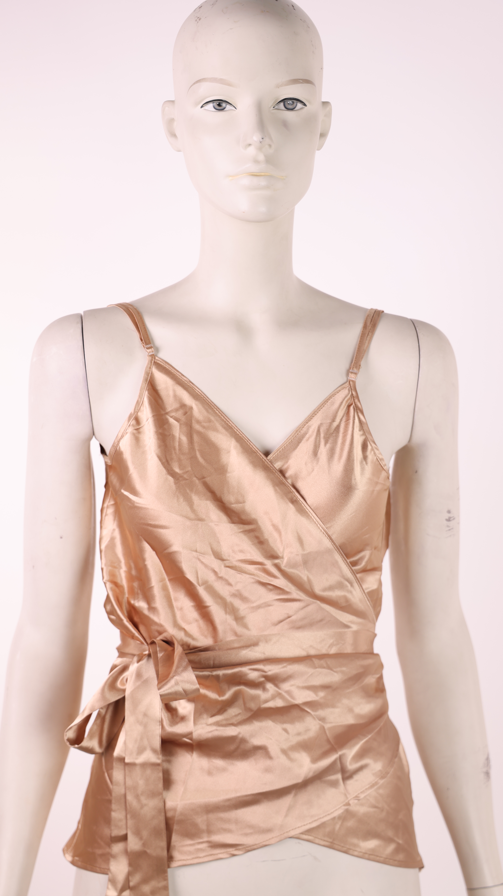 ACCESS Access golden metallic sleeveless top | Loolia Closet