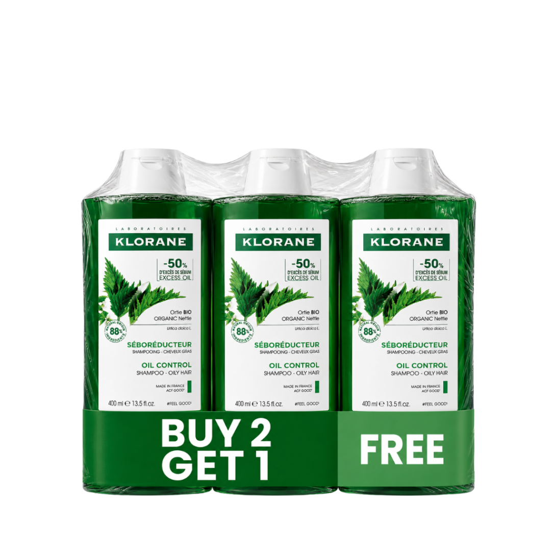 Buy Two Get One Klorane Organic Nettle Shampoo 400ml