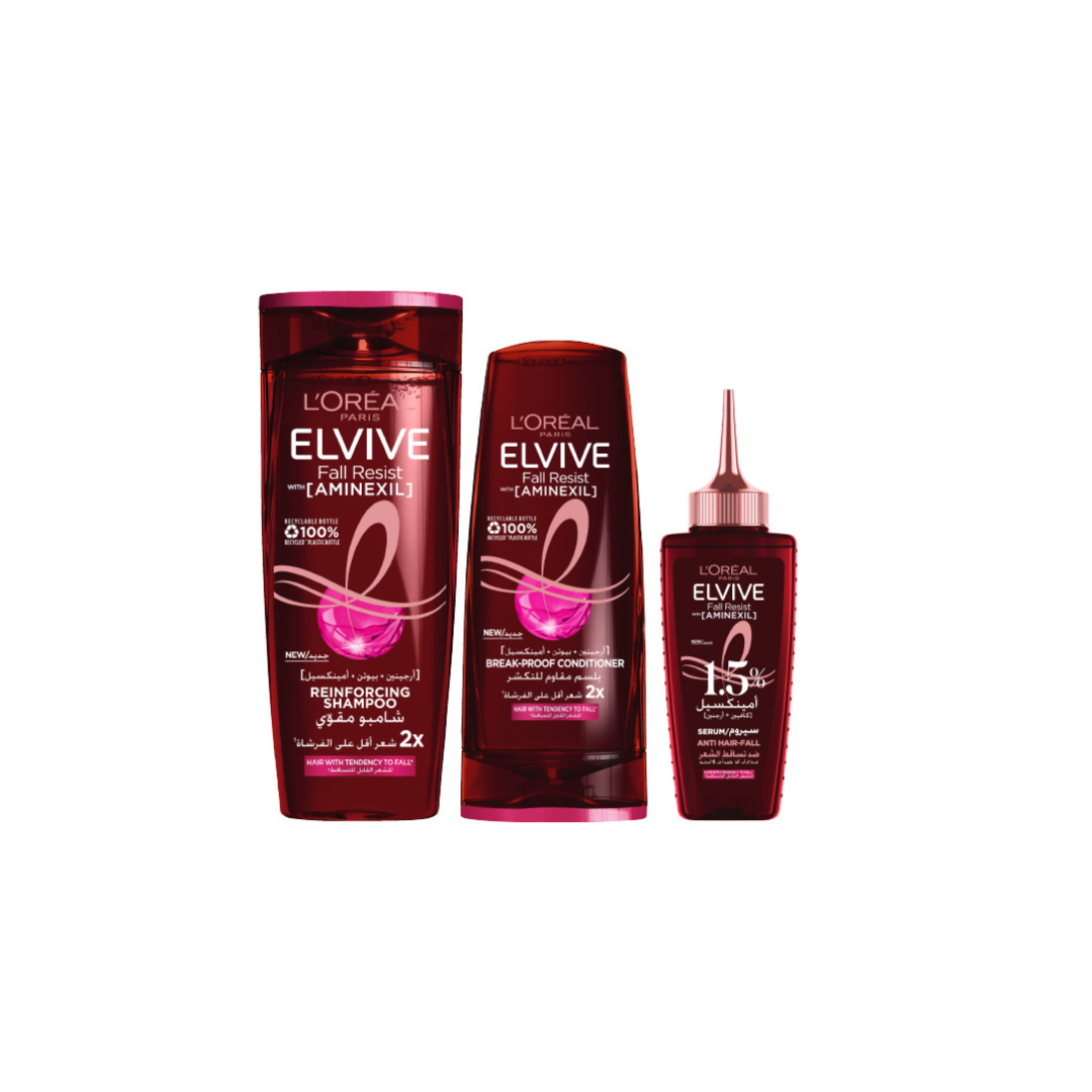Elvive Fall Resist Anti Hair-Fall Shampoo + Conditioner + Serum At 20% OFF