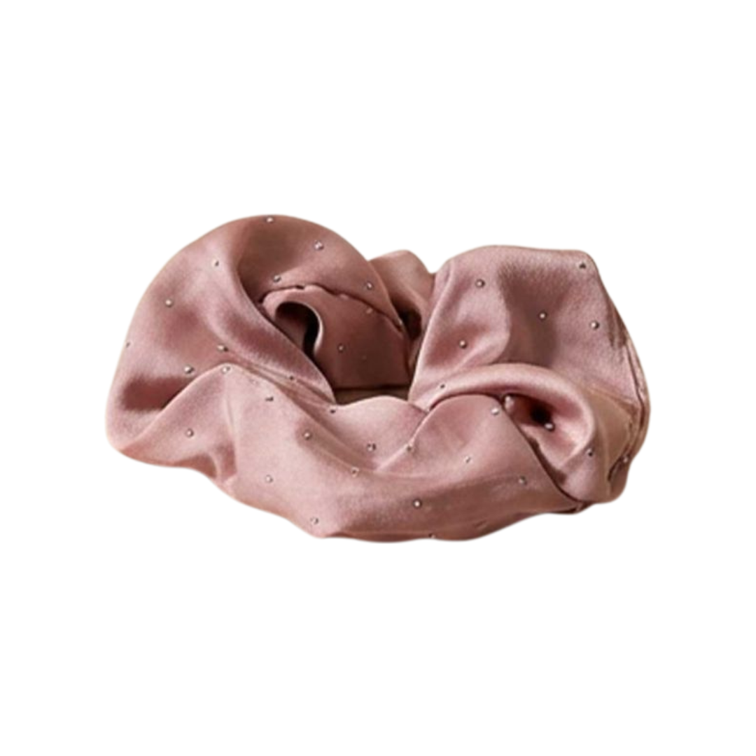 Satin Crystal Scrunchies