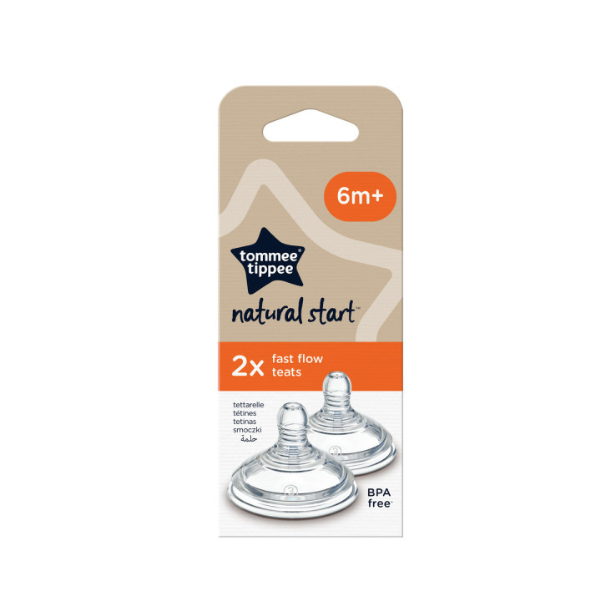 Natural Start Baby Bottle Teats for 6 months +