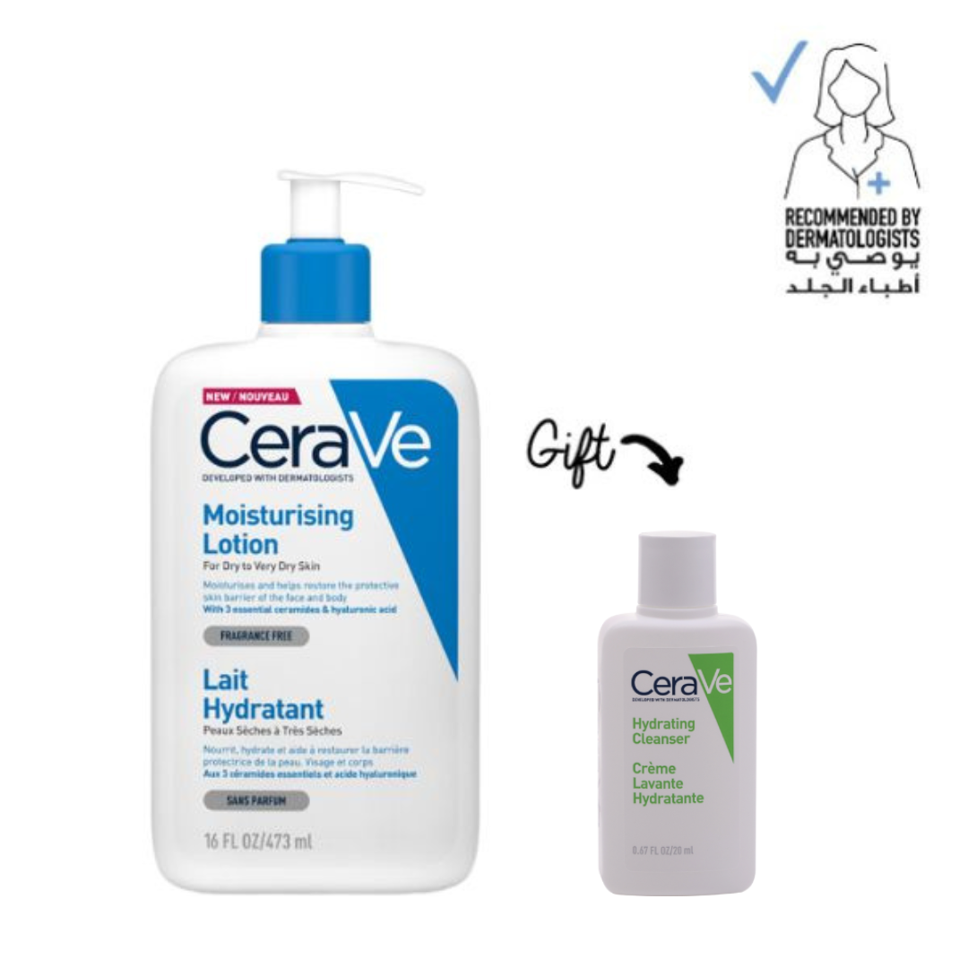 Moisturizing Lotion 473 ML + FREE Hydrating Cleanser 20 ML