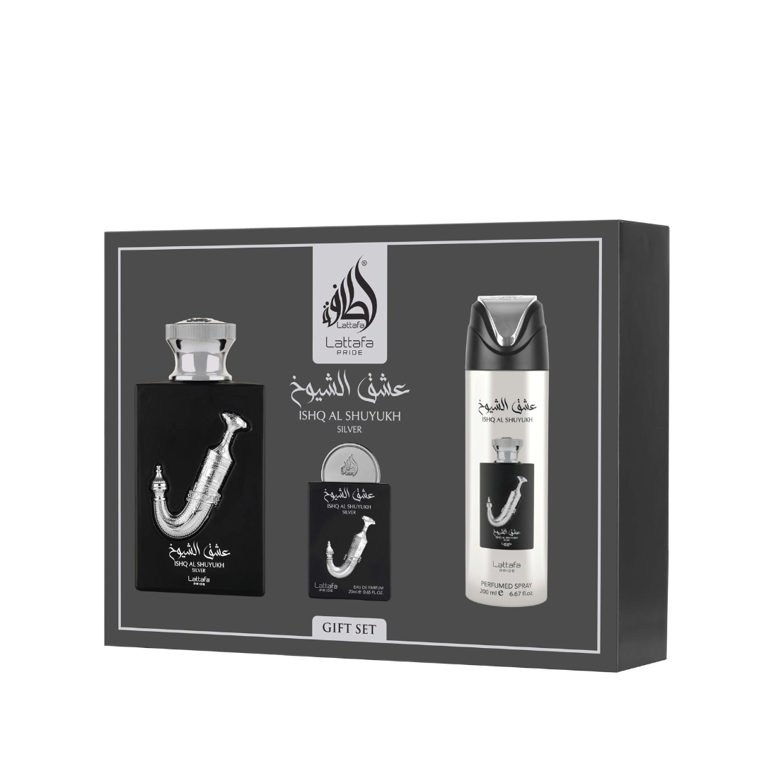 Giftset ISHQ AL SHUYUKH SILVER -3pc