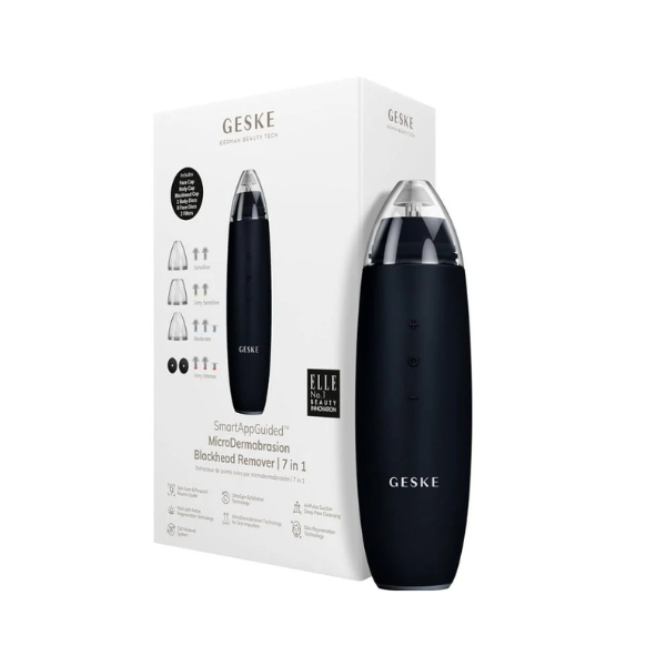 Geske Micro Dermabrasion Blackhead Remover | 7 in 1- Black