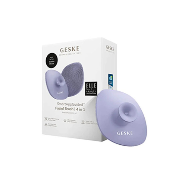 Geske Facial Brush | 4 in 1 Non Electrical With Handle- Purple