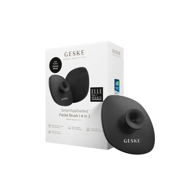 Geske Facial Brush | 4 in 1 Non Electrical With Handle- gray