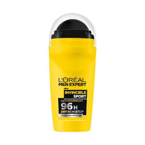 L'Oréal Paris Men Expert - Invincible Sport Absorbing Anti Perspirant 96H Deodorant Roll-On | Loolia Closet