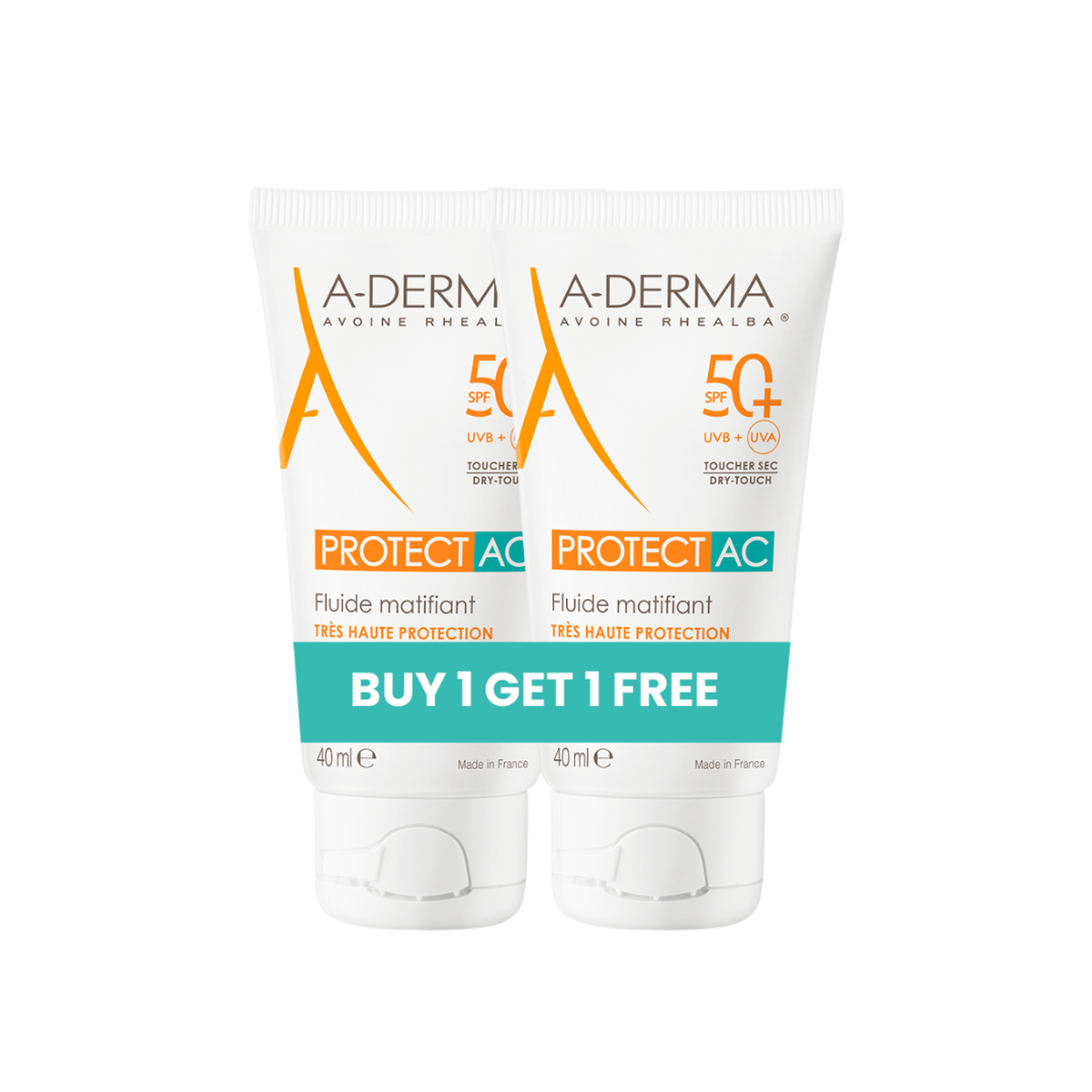 Buy 1 Get 1 Protect AC Mattifying Face Sunscreen Fluid SPF50+ for acne prone skin 40ml