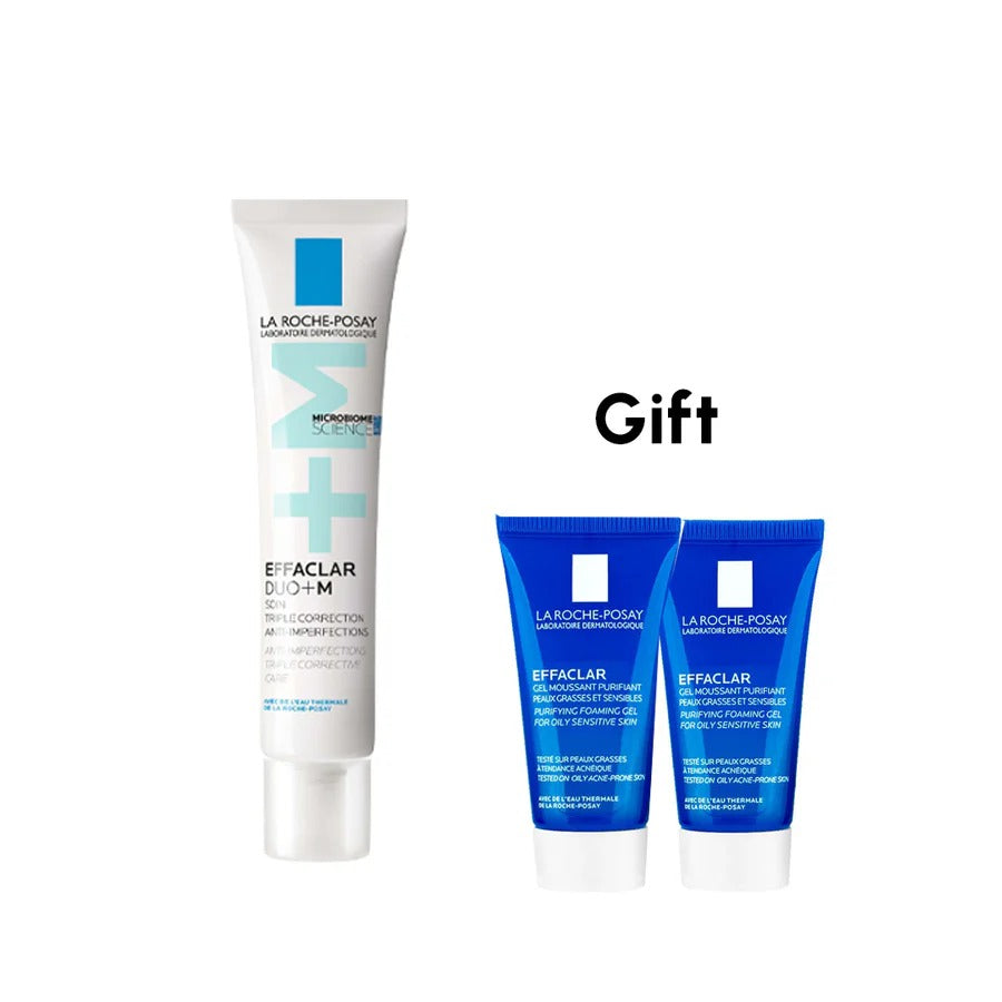 Effaclar Duo+M Acne Treatment Cream + 2x FREE Effaclar Foaming Gel
