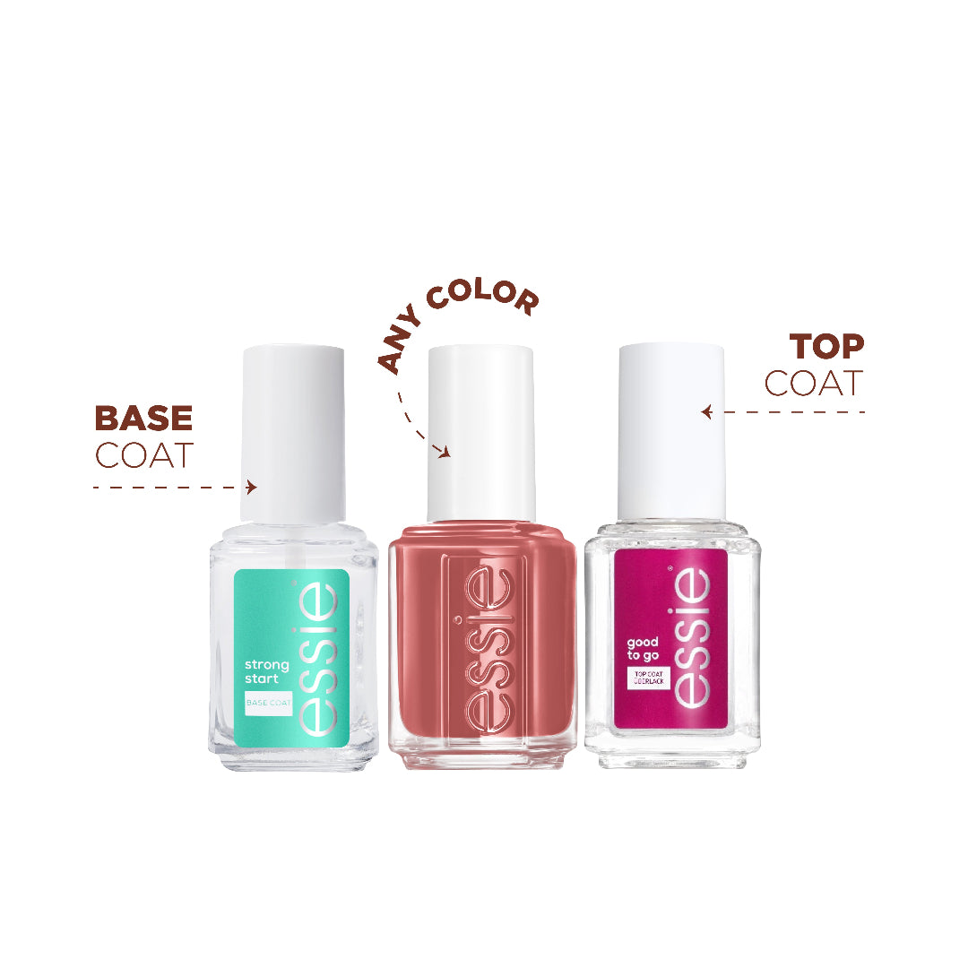 Base Coat Strong Start + Top Coat Good to go + Nail Polish At 30% OFF