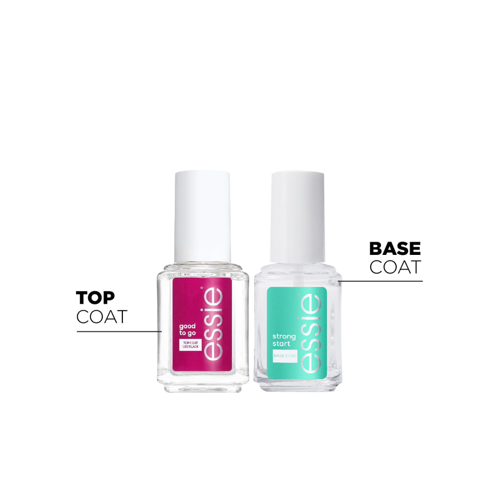 Essie Base Coat Strong Start + Top Coat Good to go At 25% OFF | Loolia Closet