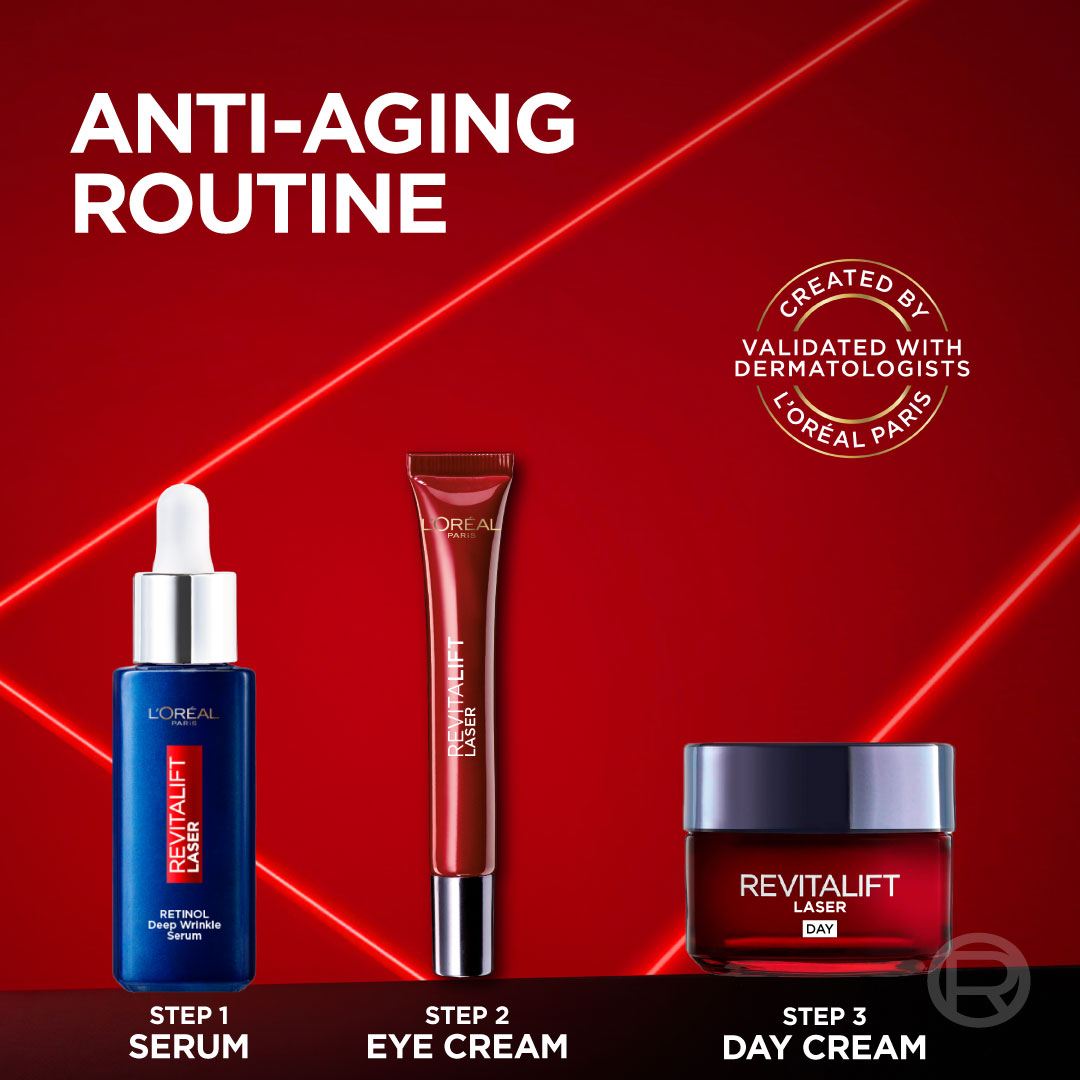 Revitalift Laser X3 Triple Action Anti-Aging Day Cream, firm skin, and Brighten Complexion, SPF 25, 50ml