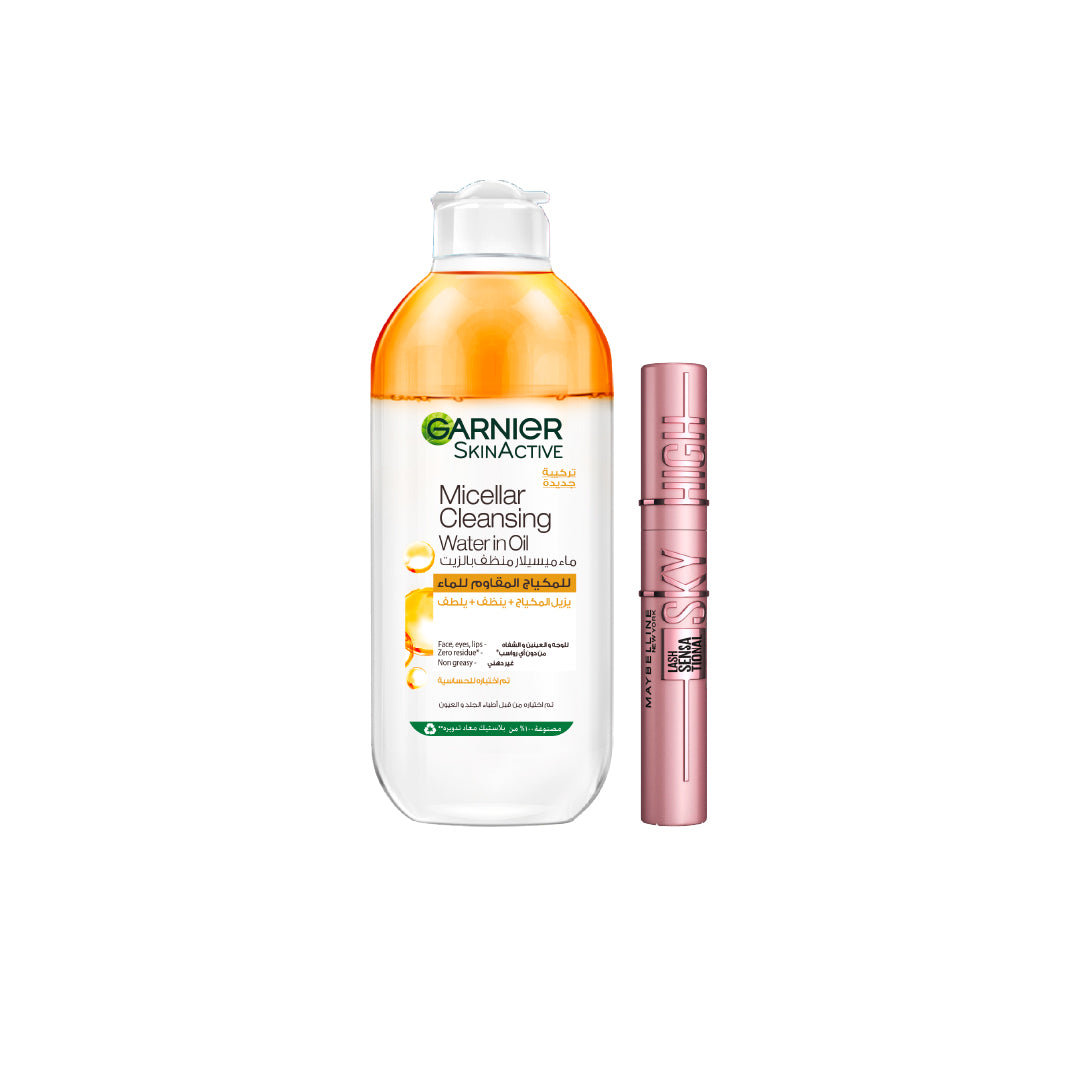 Lash Sensational Sky High Mascara + Micellar Water Oil-Infused Facial Cleanser At 15% OFF
