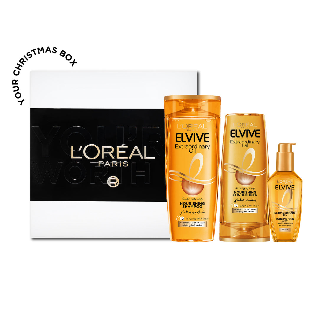 Extraordinary Oil Nourishing Shampoo 400 ML + Oil Conditioner 200 ML + Hair Oil Treatment At 20% OFF 100 ML + FREE Gift Box