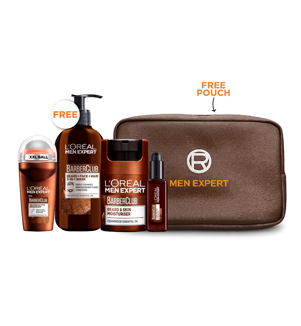 Men Expert Roll On + Moisturizer + Oil + FREE Wash + FREE Pouch