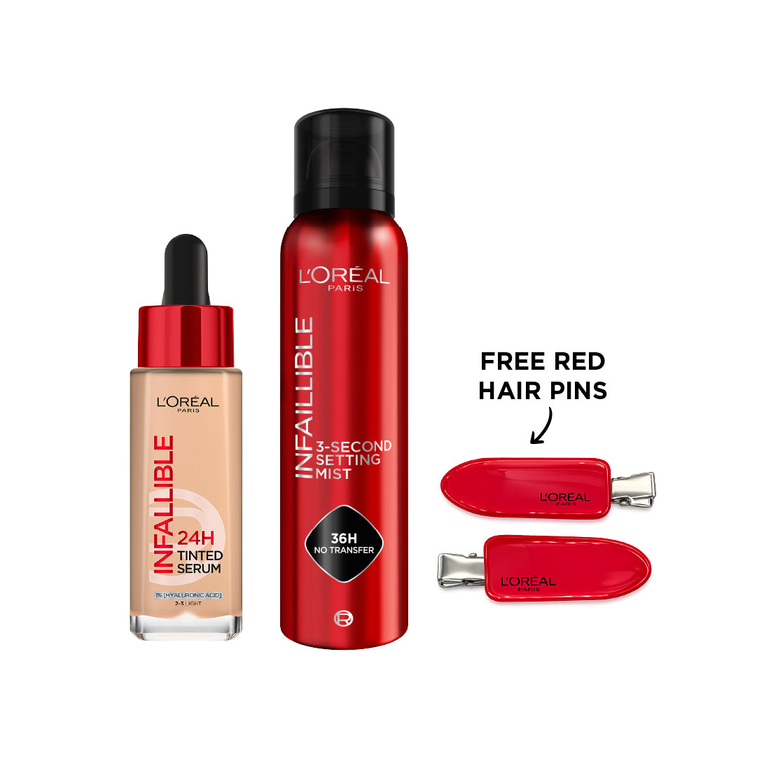 Infallible Tinted Serum + Setting Mist Spray + FREE Red Hair Pins At 15% OFF