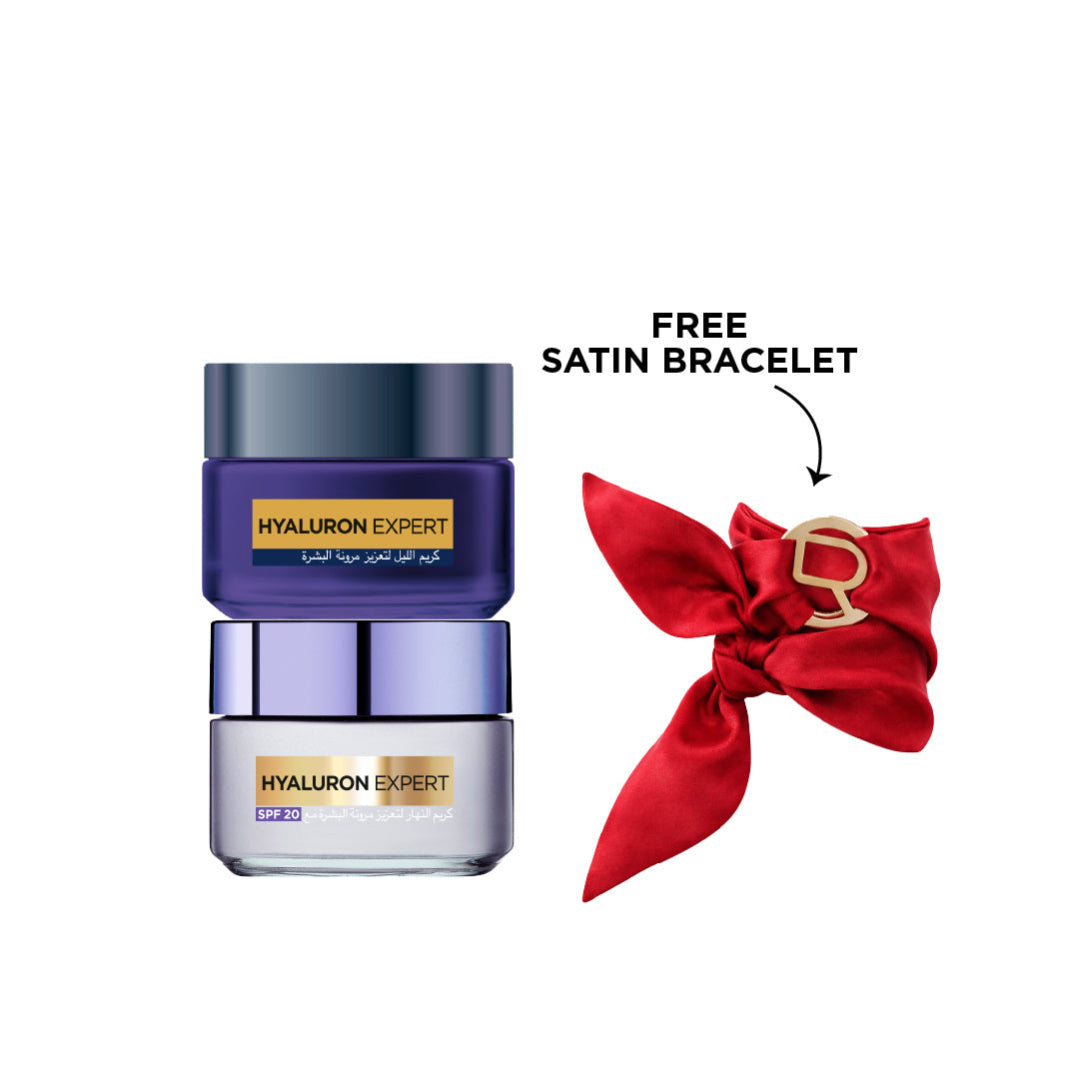 Hyaluron Expert Day Cream 50 ML + Night Cream 50 ML + FREE Satin Bracelet At 20% OFF