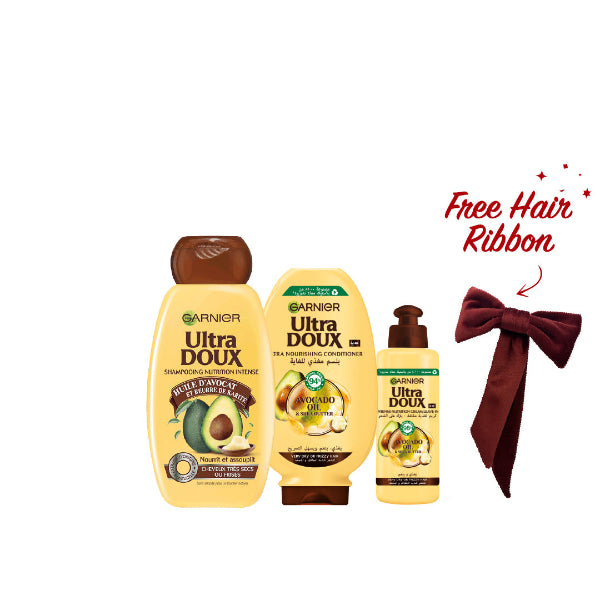 Ultra Doux Shampoo + Conditioner + Leave-In + FREE Ribbon - Avocado Range