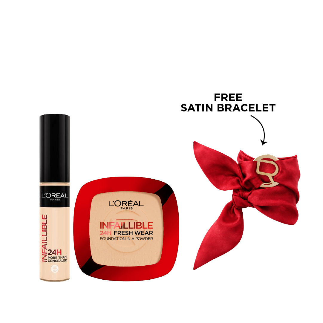 Infaillible Liquid Foundation + Powder + FREE Satin Bracelet At 25% OFF