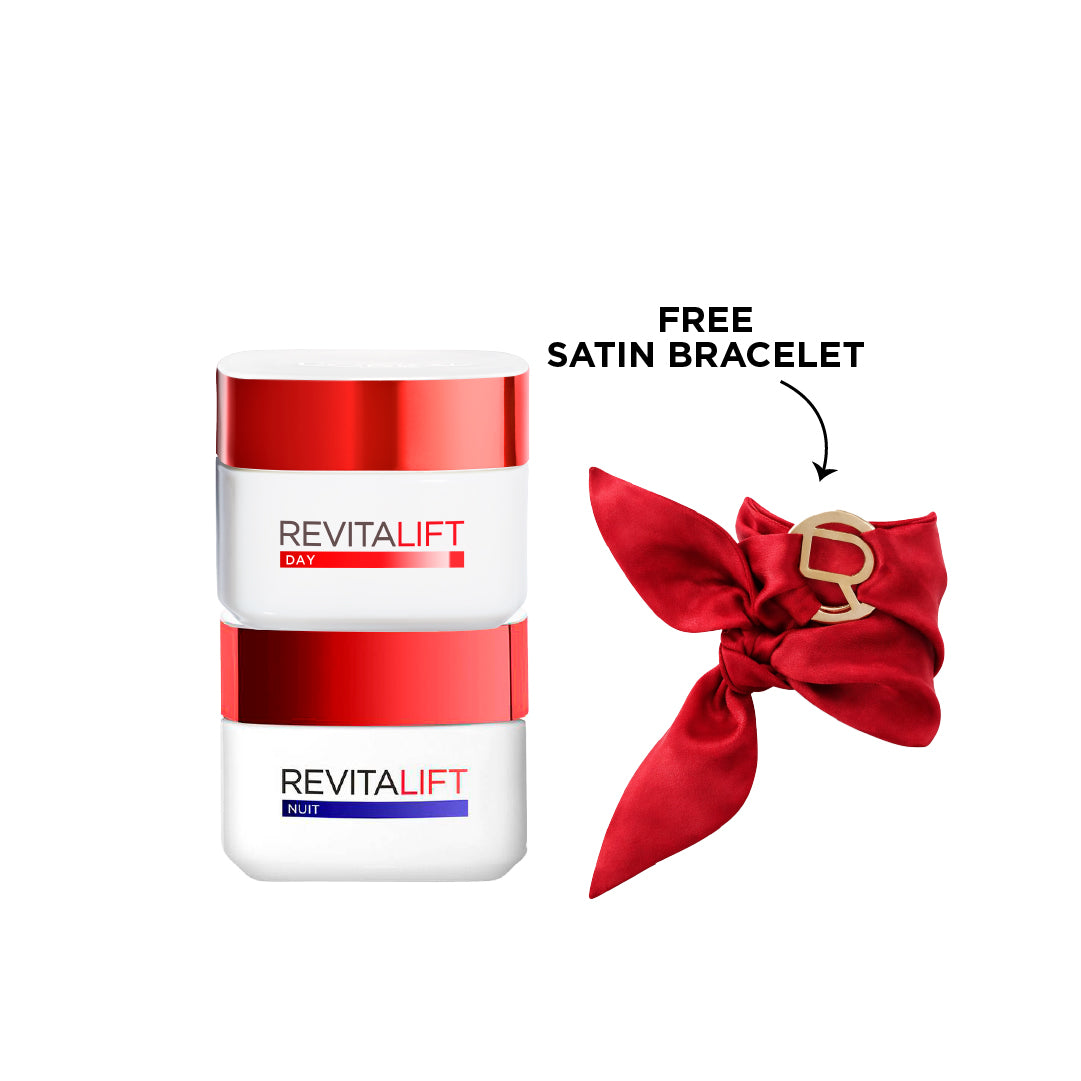 Revitalift Stimulift Day Cream + Night Cream + FREE Satin Bracelet At 25% OFF