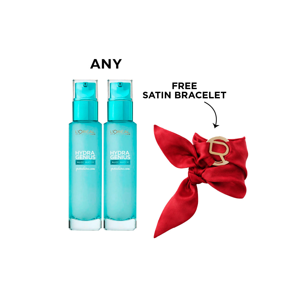 2x Hydra Genius Liquid Moisturizers + FREE Satin Bracelet At 20% OFF