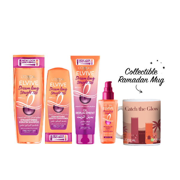 L'Oréal Paris Elvive Dream Long Shampoo + Conditioner + Oil + Serum + FREE Sunset Gift At 20% OFF | Loolia Closet