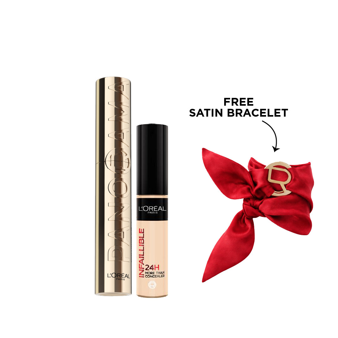 Panorama Mascara + Infaillible Waterproof Concealer + FREE Satin Bracelet At 25% OFF