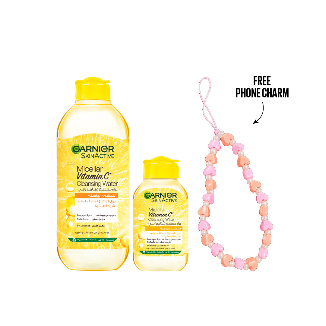 Vitamin C Micellar Water 400ml + Vitamin C Micellar Water 100ml + FREE Phone Charm