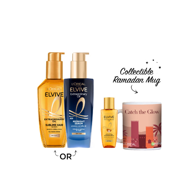L'Oréal Paris Elvive Extraordinary Hair Oil 100 ML + 50 ML + FREE Sunset Mug At 20% OFF | Loolia Closet