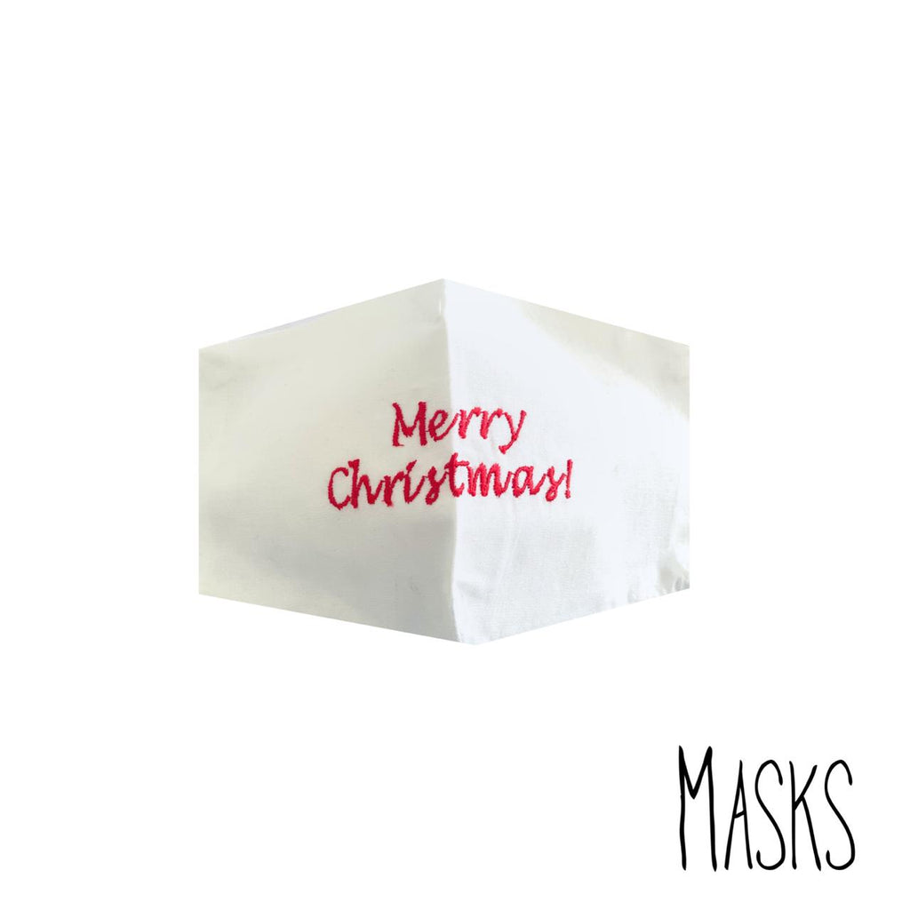 Masks Merry Christmas White Mask | Loolia Closet